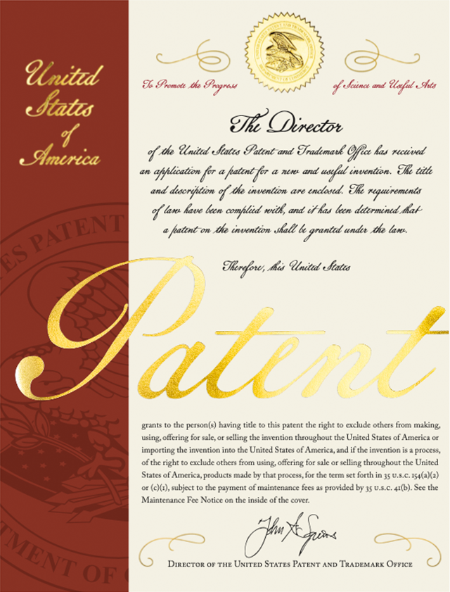 A点手術の特許電子登録証